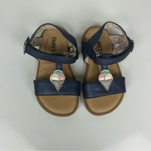 Born Sprinkles navy blue T sandal with ice cream cone toddler size 6